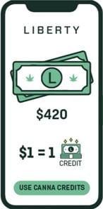 Liberty credit card showcasing a sleek design with the brand logo