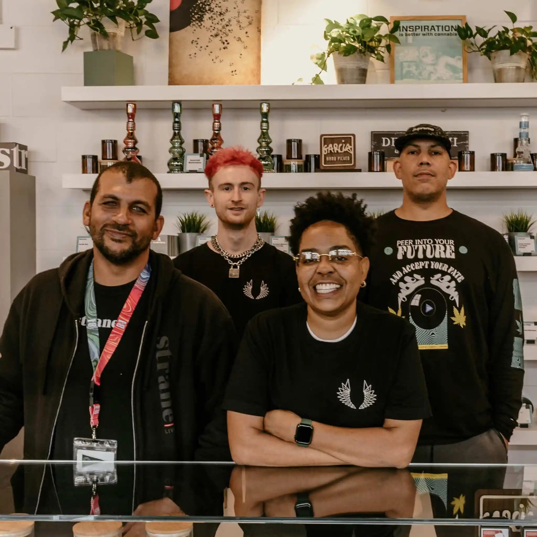 069 Liberty Cannabis team at dispensary counter