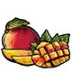 Whole and Sliced Mango