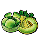 Whole and Sliced Cantaloupe