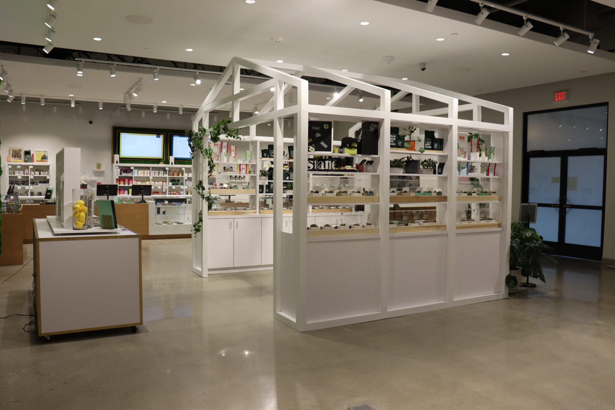 20211221030055_IMG_4939 Liberty Madison Heights dispensary interior with large product display
