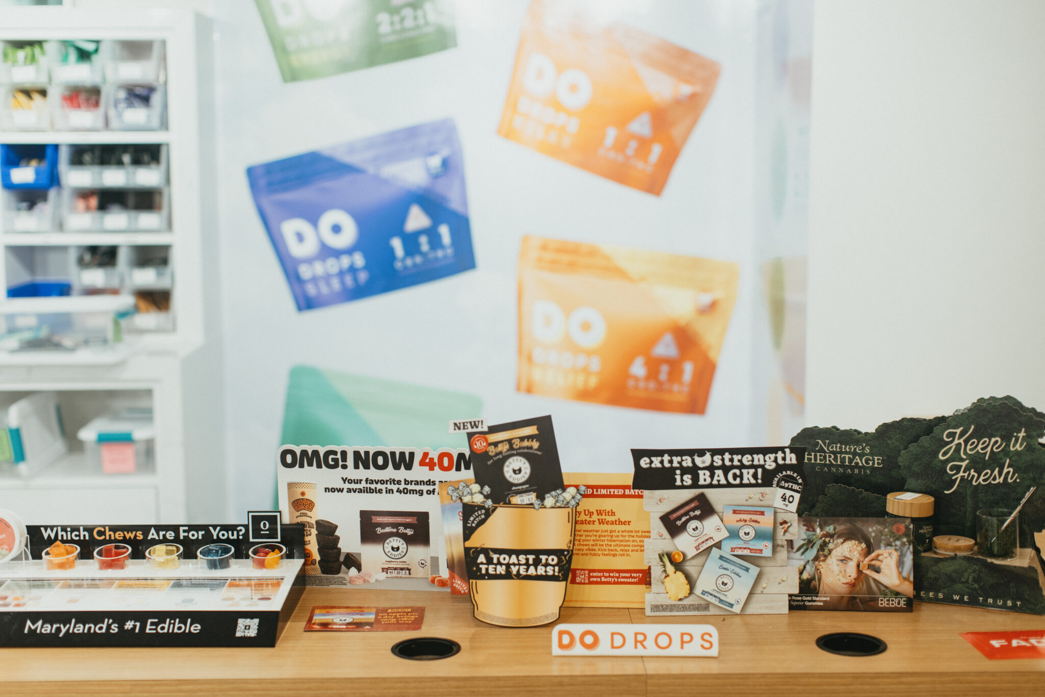 Liberty Oxon Hill Do Drops and Other Edibles Display