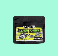 Strane Alien Mintz cannabis product packaging