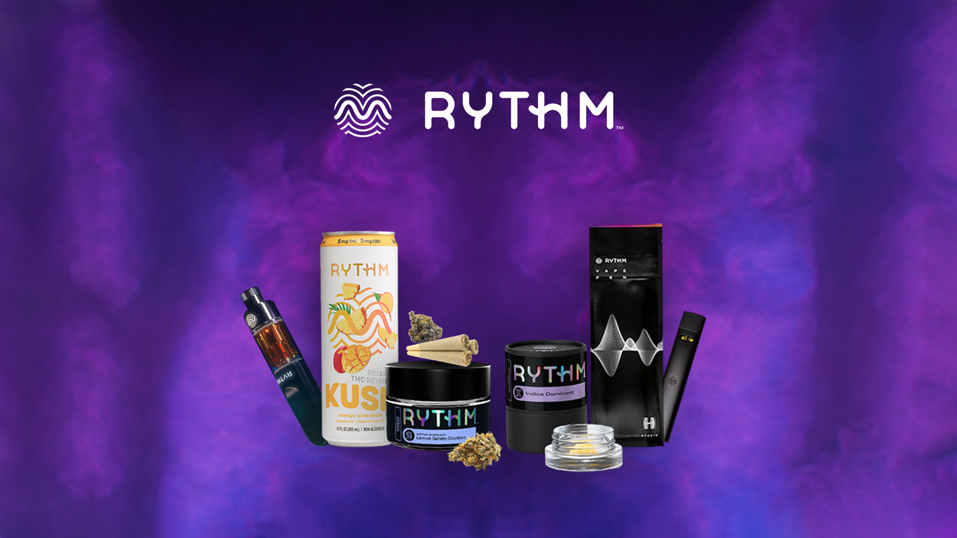 RYTHM cannabis flower and vape cartridges