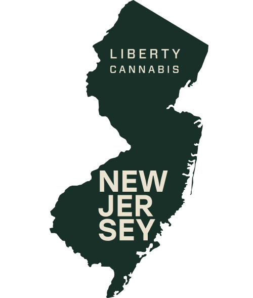 Liberty Cannabis New Jersey state map graphic
