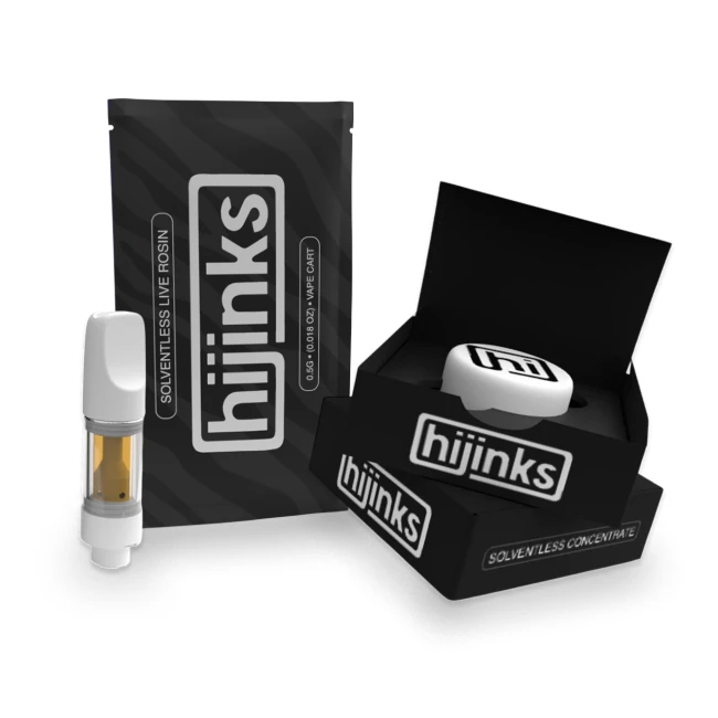 Hijinks Live Rosin Carts Jarred Concentrates